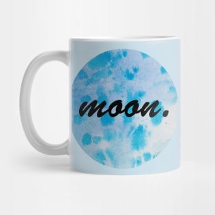 Blue watercolor circle moon Mug
